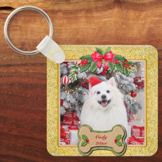 君は愉快な聖降誕祭パーソナライズされたの賜物だ キーホルダー (正面)