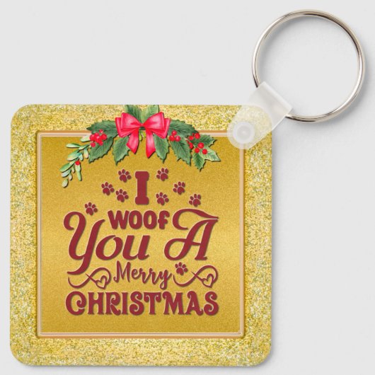 君は愉快な聖降誕祭パーソナライズされたの賜物だ キーホルダー (裏面)
