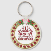 君は愉快な聖降誕祭パーソナライズされたの賜物だ キーホルダー (裏面)