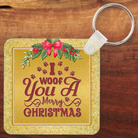 君は愉快な聖降誕祭パーソナライズされたの賜物だ キーホルダー (裏面)