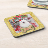 君は愉快な聖降誕祭パーソナライズされたの賜物だ コースター (左側)