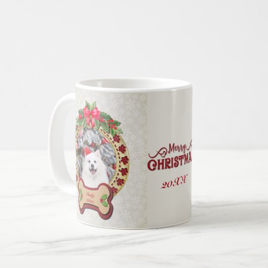 君は愉快な聖降誕祭パーソナライズされたの賜物だ コーヒーマグカップ (正面左)