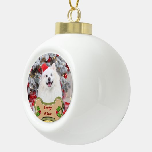 君は愉快な聖降誕祭パーソナライズされたの賜物だ セラミックボールオーナメント (右)