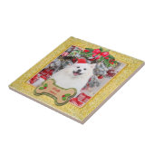 君は愉快な聖降誕祭パーソナライズされたの賜物だ タイル (側面)