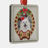 君は愉快な聖降誕祭パーソナライズされたの賜物だ メタルオーナメント (右)