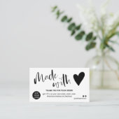 君は愛感謝していで作った白黒 名刺 (スタンド正面)