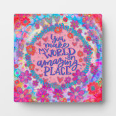 君は感動的僕の世界をピンク色の友達にする フォトプラーク (正面)