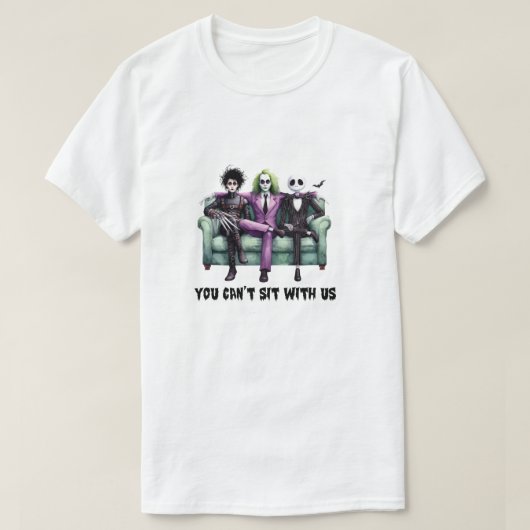 君は我々と一緒に座れない Tシャツ (デザイン正面)