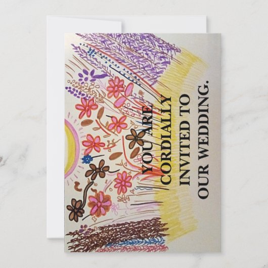 君は我々の招待され心に寄結婚せ給え。 招待状 (正面)