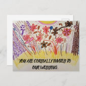 君は我々の招待され心に寄結婚せ給え。 案内ポストカード (正面/裏面)