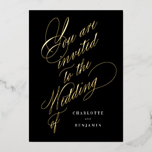 君は我招待され々の結婚黒幕だ 箔招待状 (正面)