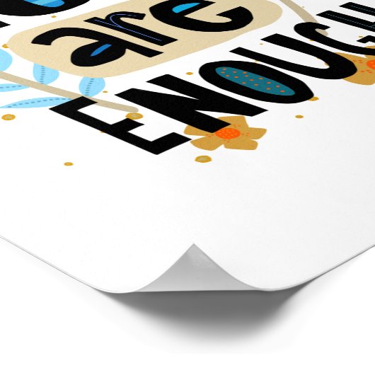 君は手札で十分な感動的引用文 ポスター (角)