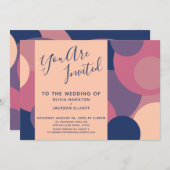 君は招待され天下に結婚親しカラフルい 招待状 (正面/裏面)