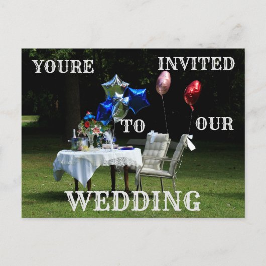 君は招待され郵便結婚カードだ。 ポストカード (正面)