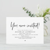 君は招待され、モダンカジュアルブライダルシャワー 招待状 (スタンド正面)
