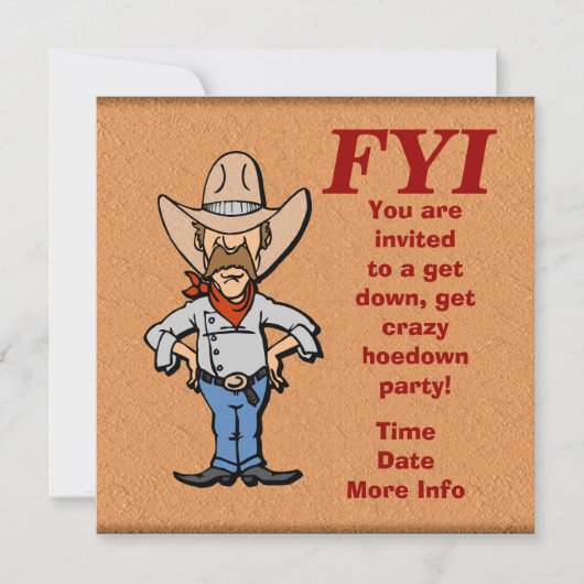 君は招待され 招待状 (正面)