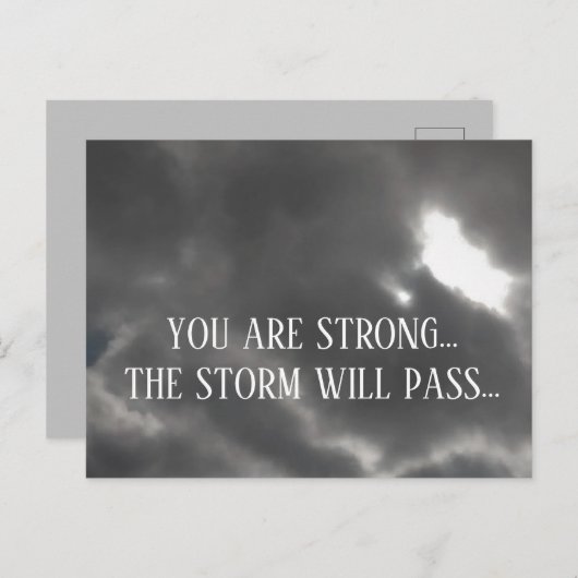 君は暴風雨が暗雲を通り過ぎるのが強い ポストカード (正面/裏面)