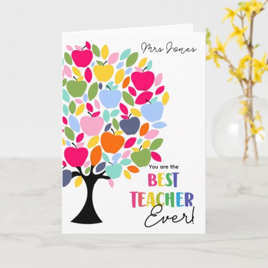 君は最高の先生だ カード (黄色い花)