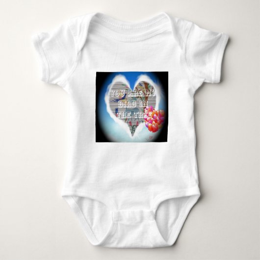 君は木の中にいる僕の鳥だ ベビーボディスーツ (正面)