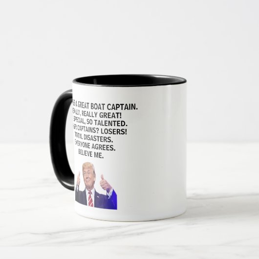 君は本当に素晴らし船の船長だ マグカップ (正面左)