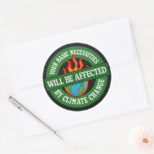 君は気候変動の影響を受ける ラウンドシール (封筒)