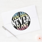 君は決して一人じゃない | シャーベット（黒） ラウンドシール (封筒)