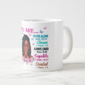 君は決して一人でクリスチャン祈である事が美しい ジャンボコーヒーマグカップ (正面右)