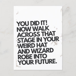 君は法衣風変わりを着て卒業したおもしろい ポストカード