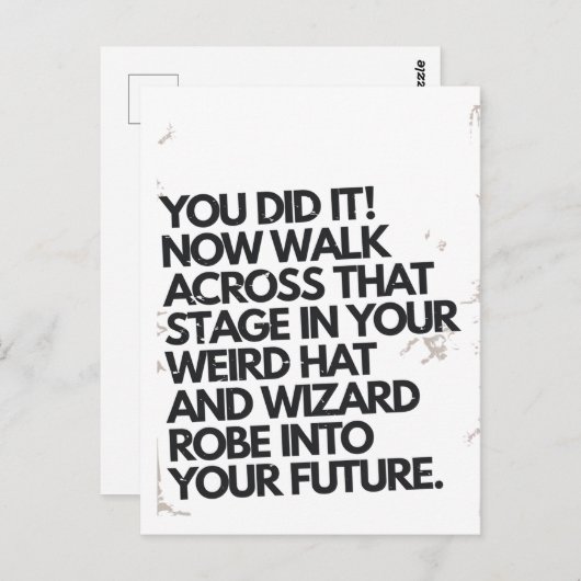 君は法衣風変わりを着て卒業したおもしろい ポストカード (正面/裏面)