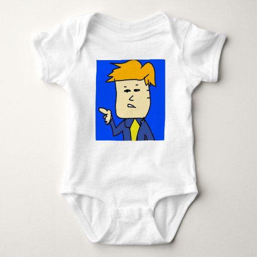 君は漫画の男の子を解雇された ベビーボディスーツ (正面)