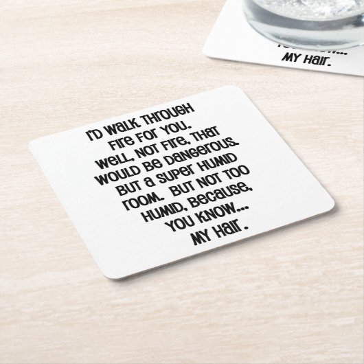 君は火を焚いて歩く スクエアペーパーコースター (アングル)