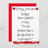 君は熱いベビー エンクロージャーカード (正面/裏面)