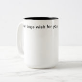 君は犬が糞を欲しがる ツートーンマグカップ (正面左)