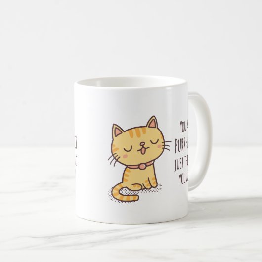 君は猫らしく生きがいがある コーヒーマグカップ (正面右)