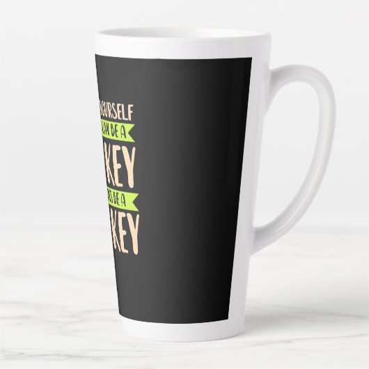 君は猿になれる カフェラテマグ (右)