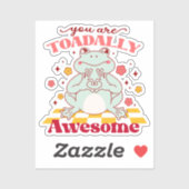 「君は疲れ切っ素晴らしている」 | かわいいカエルのプリン シール (シート)