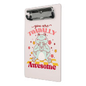 「君は疲れ切っ素晴らしている」 | かわいいカエルのプリン ミニクリップボード (アングル2)