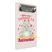 「君は疲れ切っ素晴らしている」 | かわいいカエルのプリン ミニクリップボード (アングル)