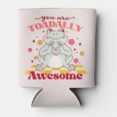 「君は疲れ切っ素晴らしている」 | かわいいカエルのプリン 缶クーラー (正面)