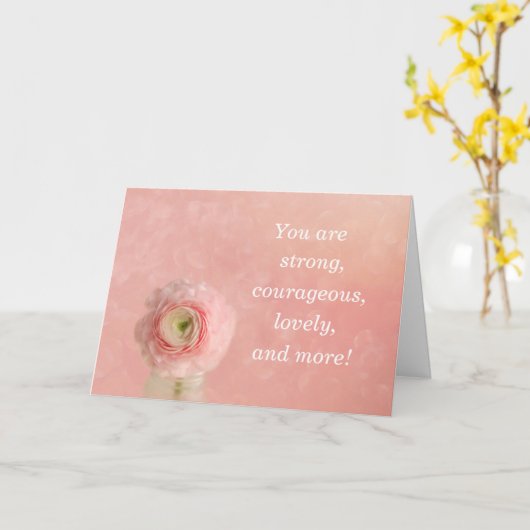 君は癌の重病が治る カード (黄色い花)