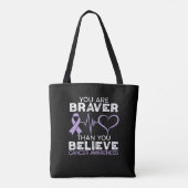 君は癌よりも勇敢信じだ トートバッグ (裏面)