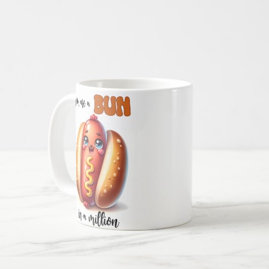 君は百万の可愛い食べ物おもしろいを並べた饅頭だ コーヒーマグカップ (正面左)