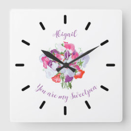 君は私のアユパーソナライズされたイ時計 スクエア壁時計