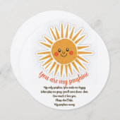 君は私のサンシャイン歌詞グリーティングカードだ (正面/裏面)