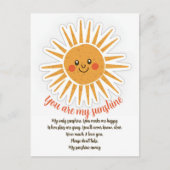 君は私のサンシャイン歌詞グリーティングカードだ ポストカード (正面)