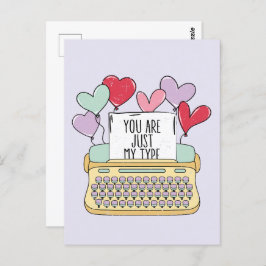君は私のタイプの可愛いバレンタインデー ポストカード