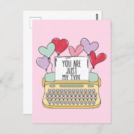 君は私のタイプの可愛いバレンタインデー ポストカード