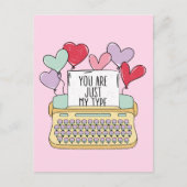 君は私のタイプの可愛いバレンタインデー ポストカード (正面)