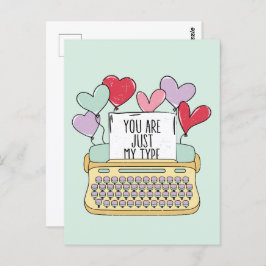 君は私のタイプの可愛いバレンタインデー ポストカード