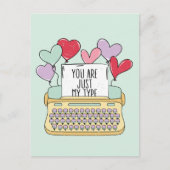 君は私のタイプの可愛いバレンタインデー ポストカード (正面)